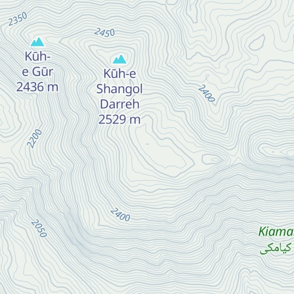 Map of Kūh-e Ārdavaj