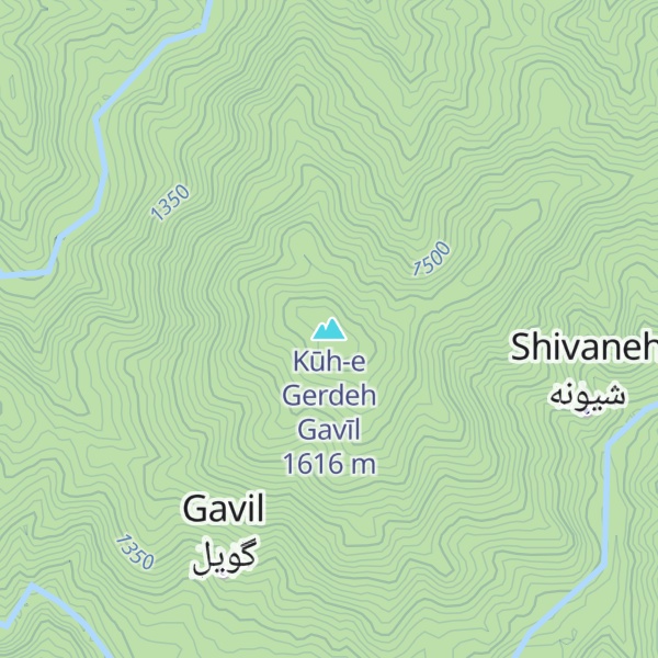 Map of Kūh-e Gerdeh Gavīl