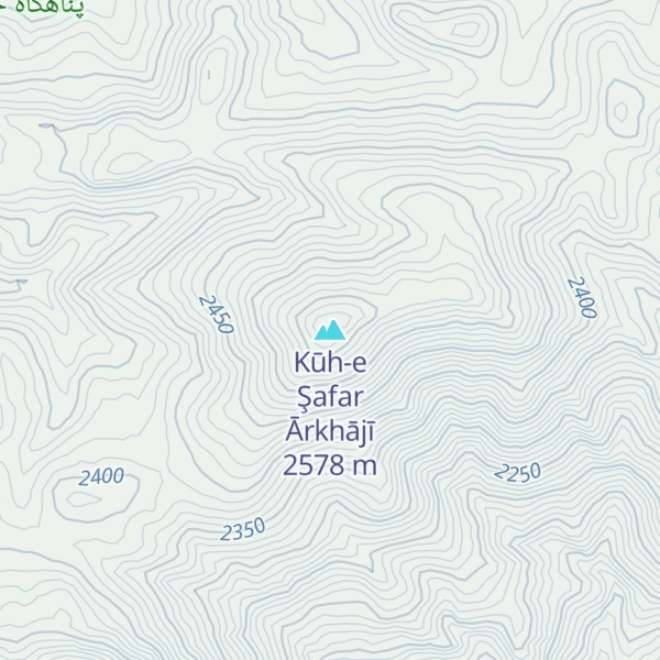 Map of Kūh-e Şafar Ārkhājī