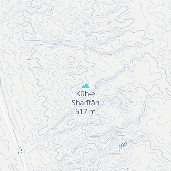 Map of Kūh-e Sharīfān