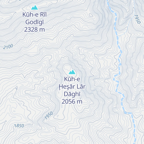 Map of Kūh-e Ḩeşār Lār Dāghī