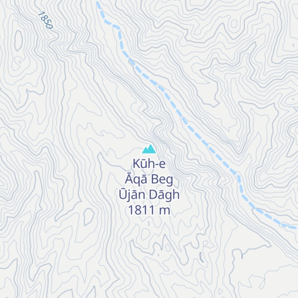 Map of Kūh-e Āqā Beg Ūjān Dāgh