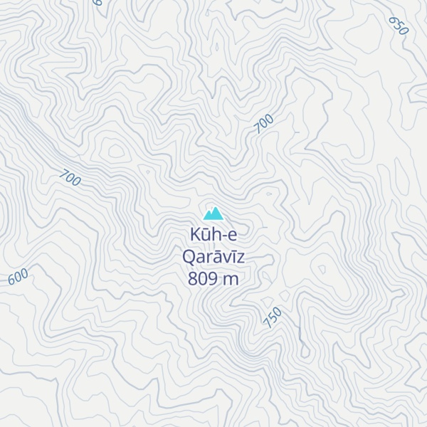 Map of Kūh-e Qarāvīz