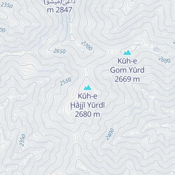 Map of Kūh-e Ḩājjī Yūrdī