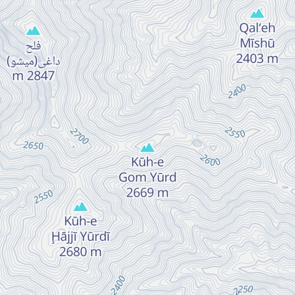 Map of Kūh-e Gom Yūrd