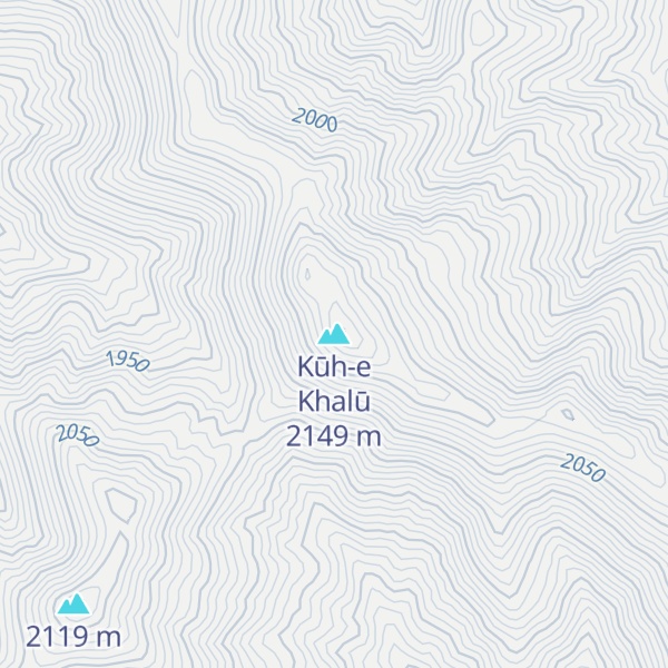 Map of Kūh-e Khalū