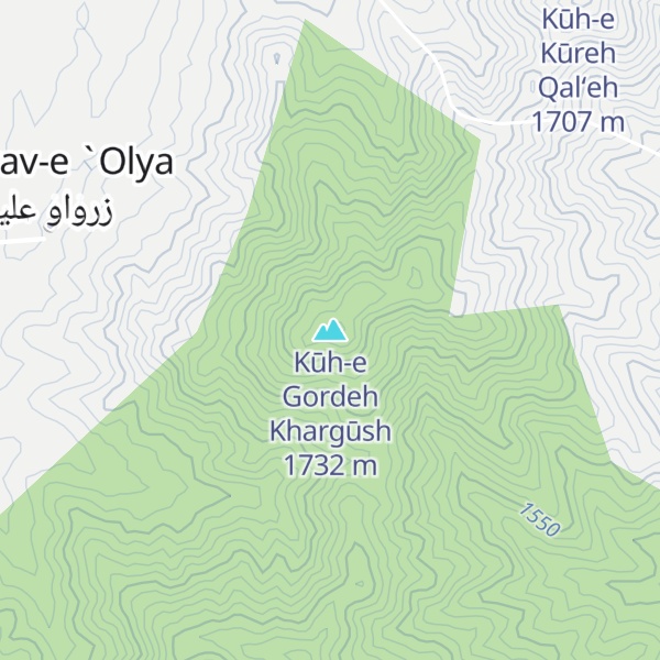 Map of Kūh-e Gordeh Khargūsh