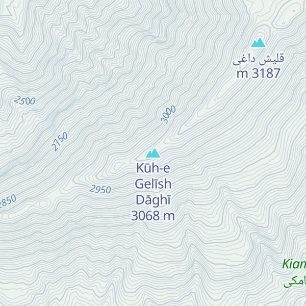 Map of Kūh-e Gelīsh Dāghī