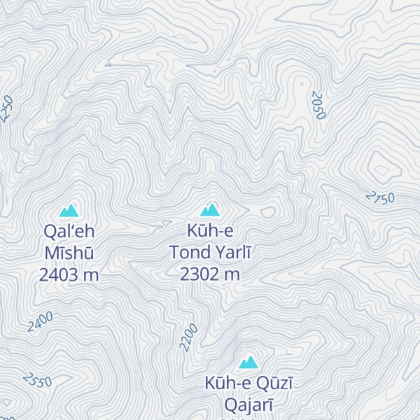 Map of Kūh-e Tond Yarlī