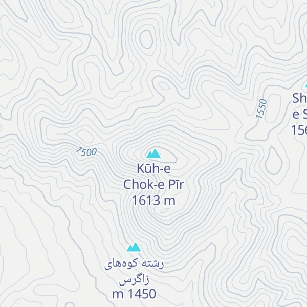 Map of Kūh-e Chok-e Pīr