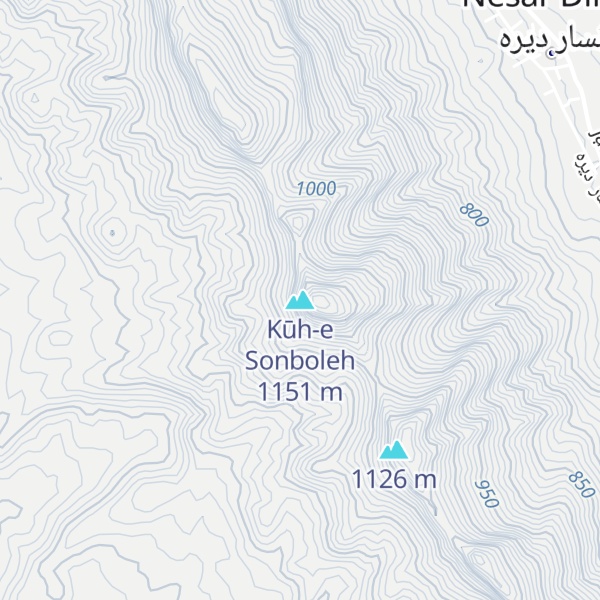 Map of Kūh-e Sonboleh