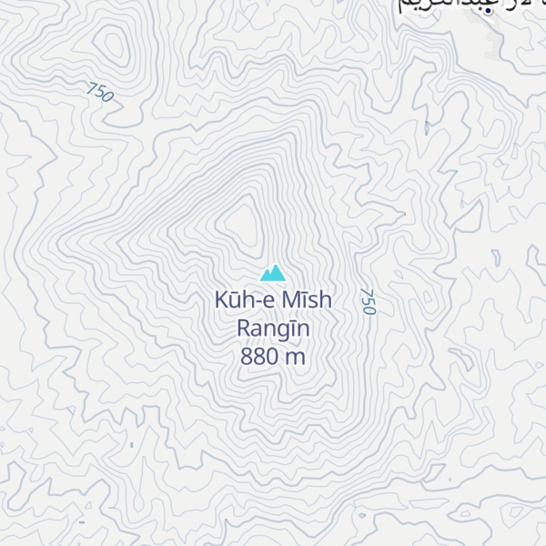 Map of Kūh-e Mīsh Rangīn
