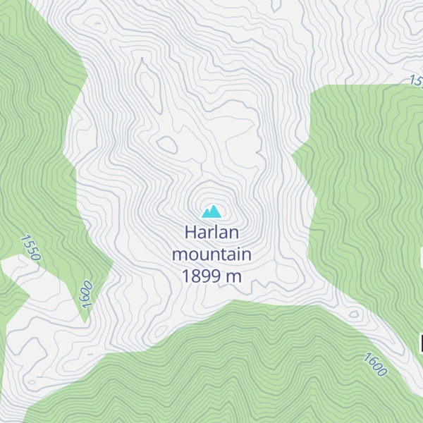 Map of Harlan mountain