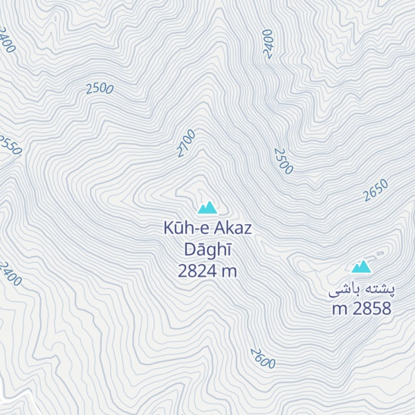 Map of Kūh-e Akaz Dāghī