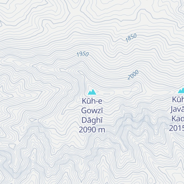 Map of Kūh-e Gowzī Dāghī