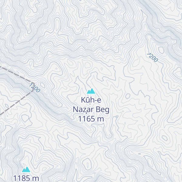 Map of Kūh-e Naz̧ar Beg