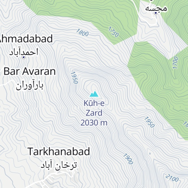 Map of Kūh-e Zard