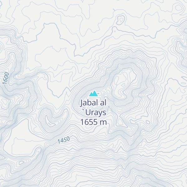 Map of Jabal al `Urays