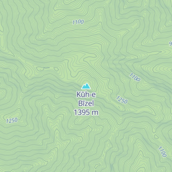 Map of Kūh-e Bīzel