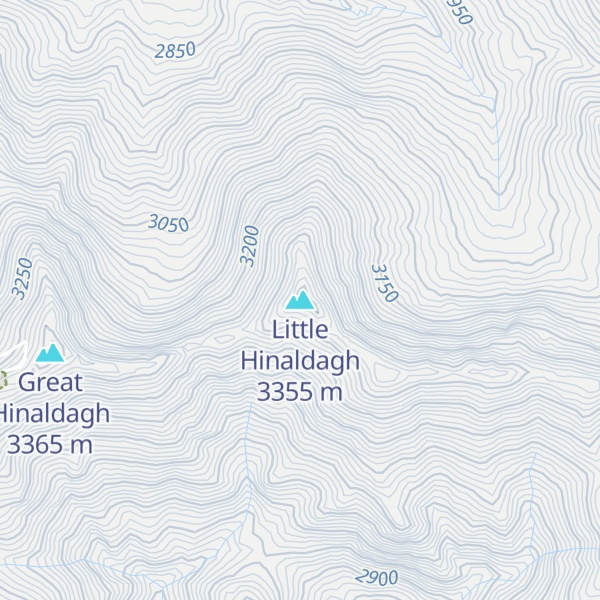 Map of Little Hinaldagh