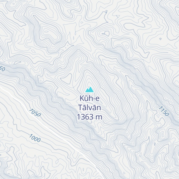 Map of Kūh-e Tālvān