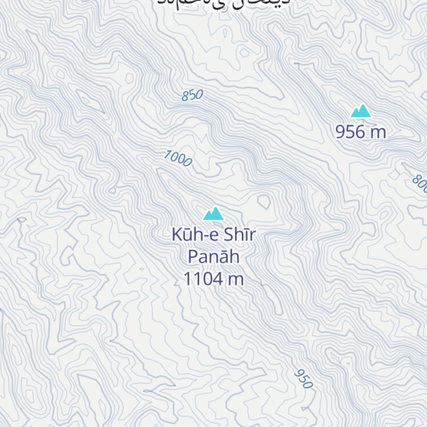 Map of Kūh-e Shīr Panāh