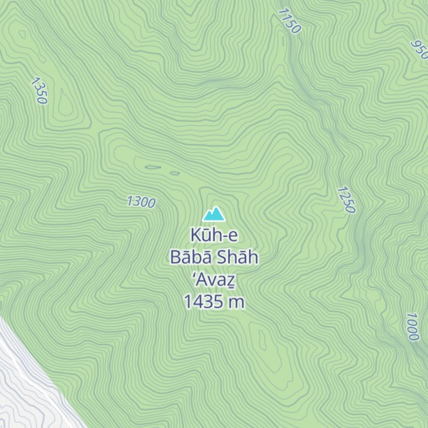 Map of Kūh-e Bābā Shāh ‘Avaẕ