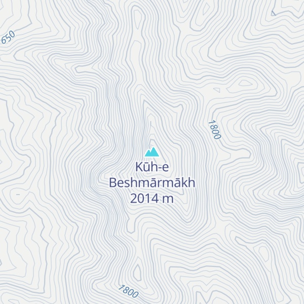 Map of Kūh-e Beshmārmākh