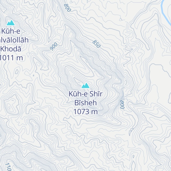 Map of Kūh-e Shīr Bīsheh