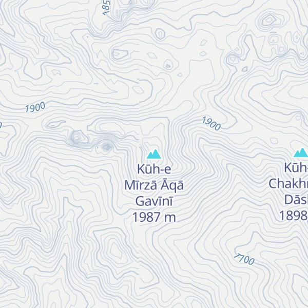 Map of Kūh-e Mīrzā Āqā Gavīnī
