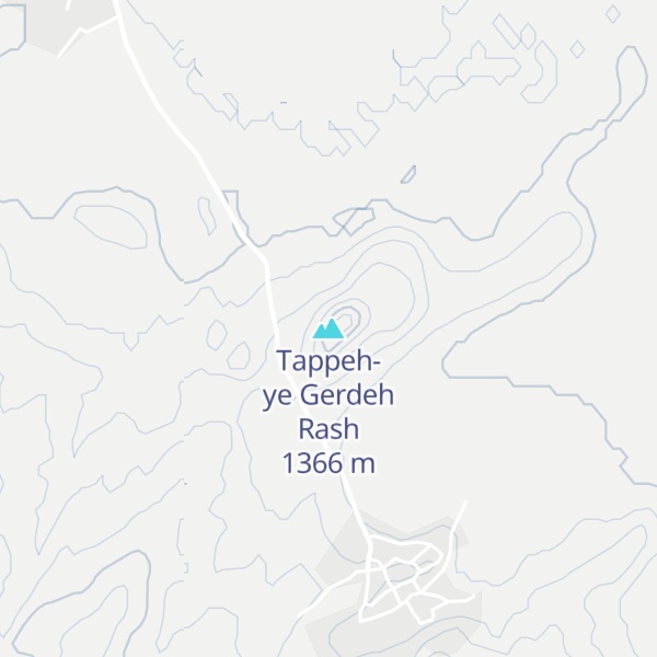 Map of Tappeh-ye Gerdeh Rash