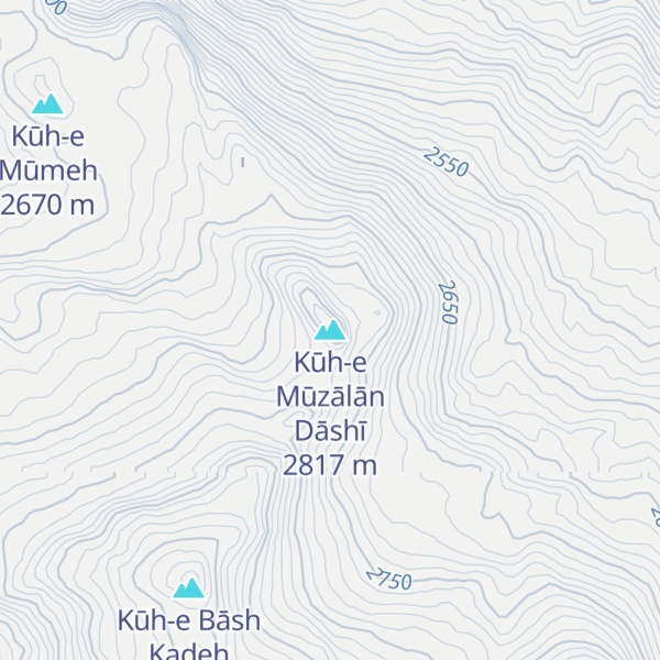 Map of Kūh-e Mūzālān Dāshī