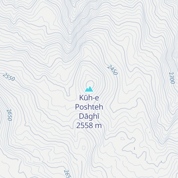 Map of Kūh-e Poshteh Dāghī