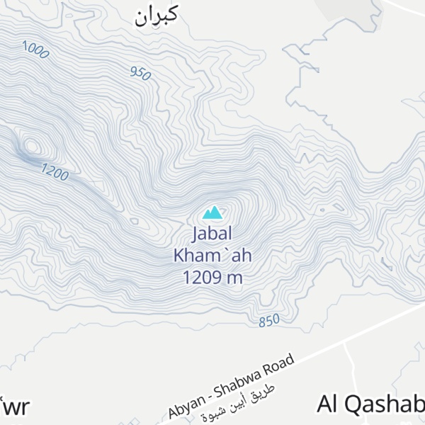 Map of Jabal Kham`ah
