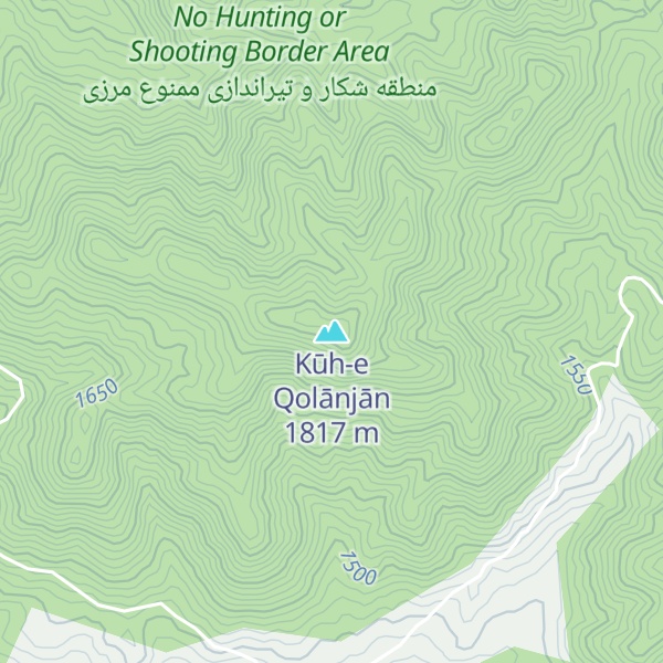 Map of Kūh-e Qolānjān