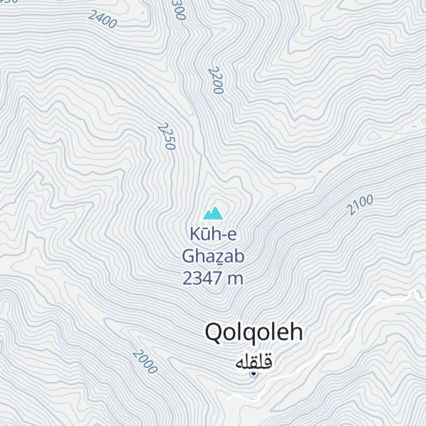 Map of Kūh-e Ghaẕab