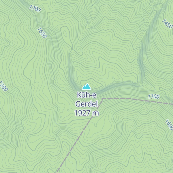 Map of Kūh-e Gerdel