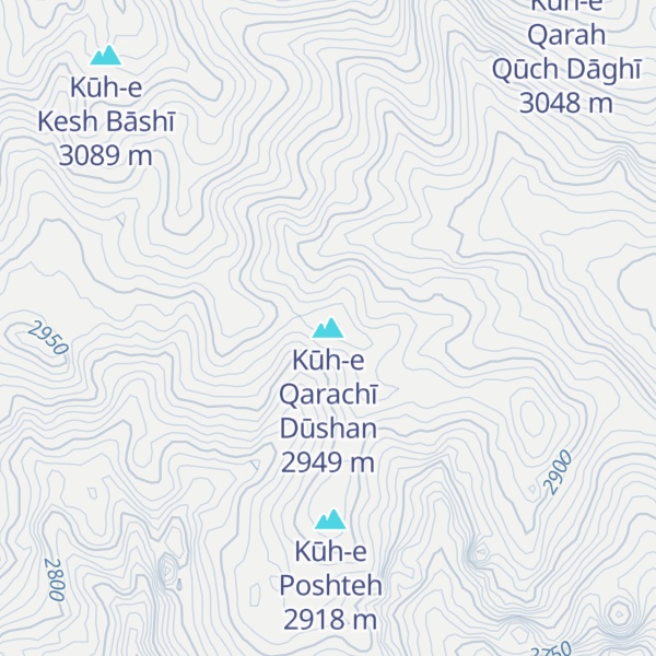Map of Kūh-e Qarachī Dūshan