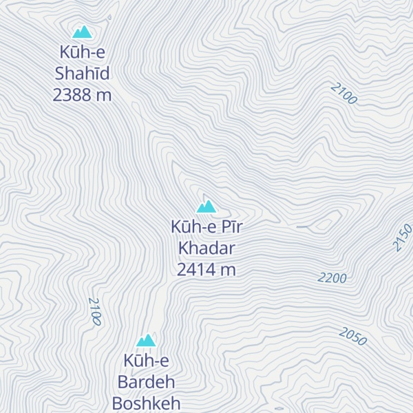 Map of Kūh-e Pīr Khadar