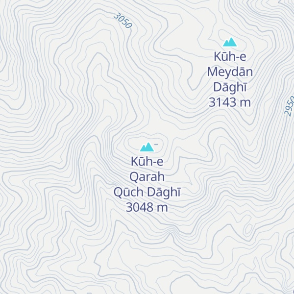 Map of Kūh-e Qarah Qūch Dāghī