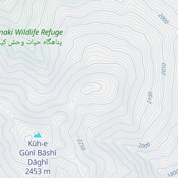 Map of Kūh-e Bāsh Yūrd