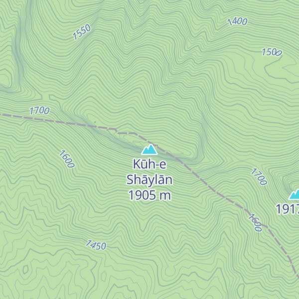 Map of Kūh-e Shāylān