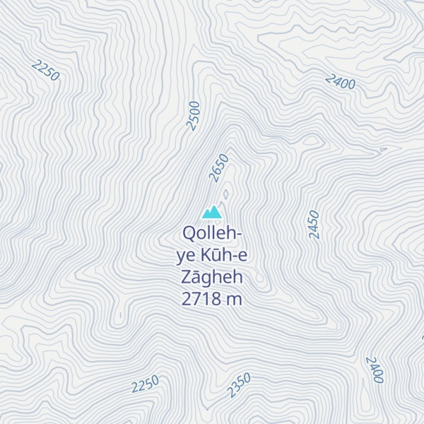 Map of Qolleh-ye Kūh-e Zāgheh