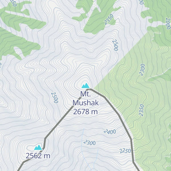 Map of Mt. Mushak