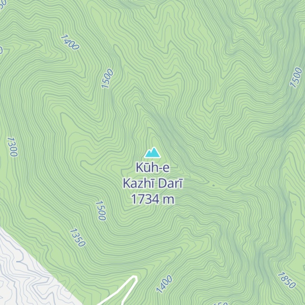 Map of Kūh-e Kazhī Darī