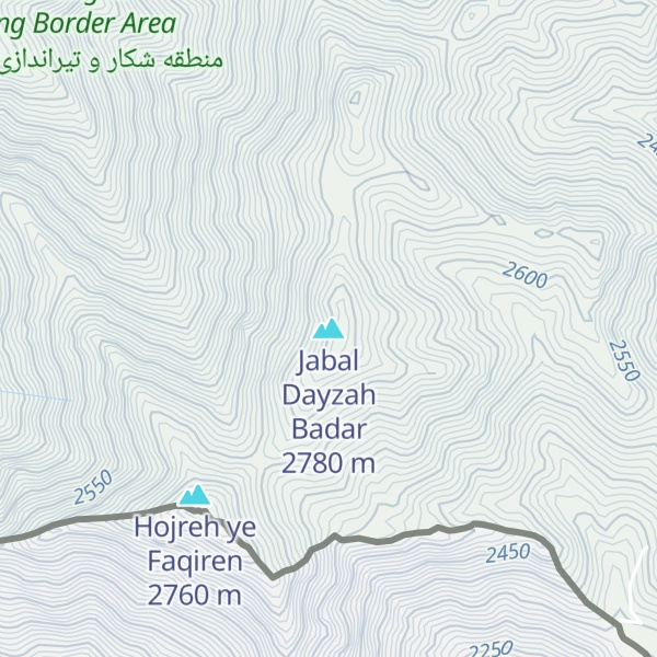 Map of Jabal Dayzah Badar