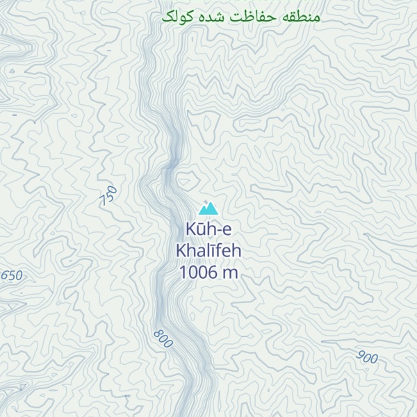 Map of Kūh-e Khalīfeh