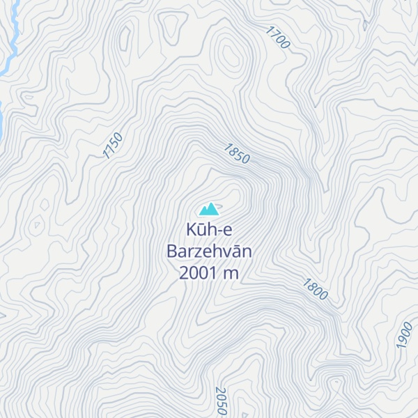 Map of Kūh-e Barzehvān