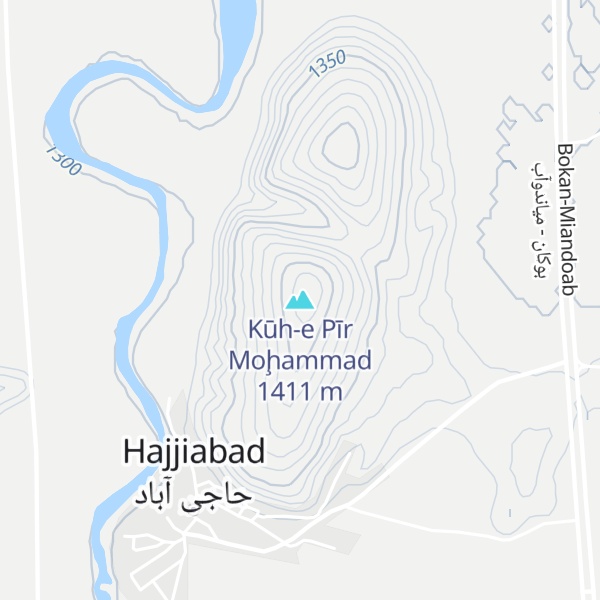 Map of Kūh-e Pīr Moḩammad