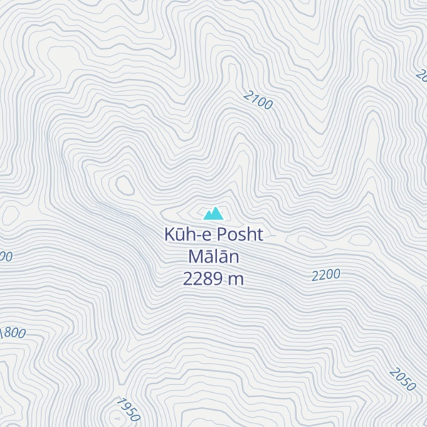 Map of Kūh-e Posht Mālān